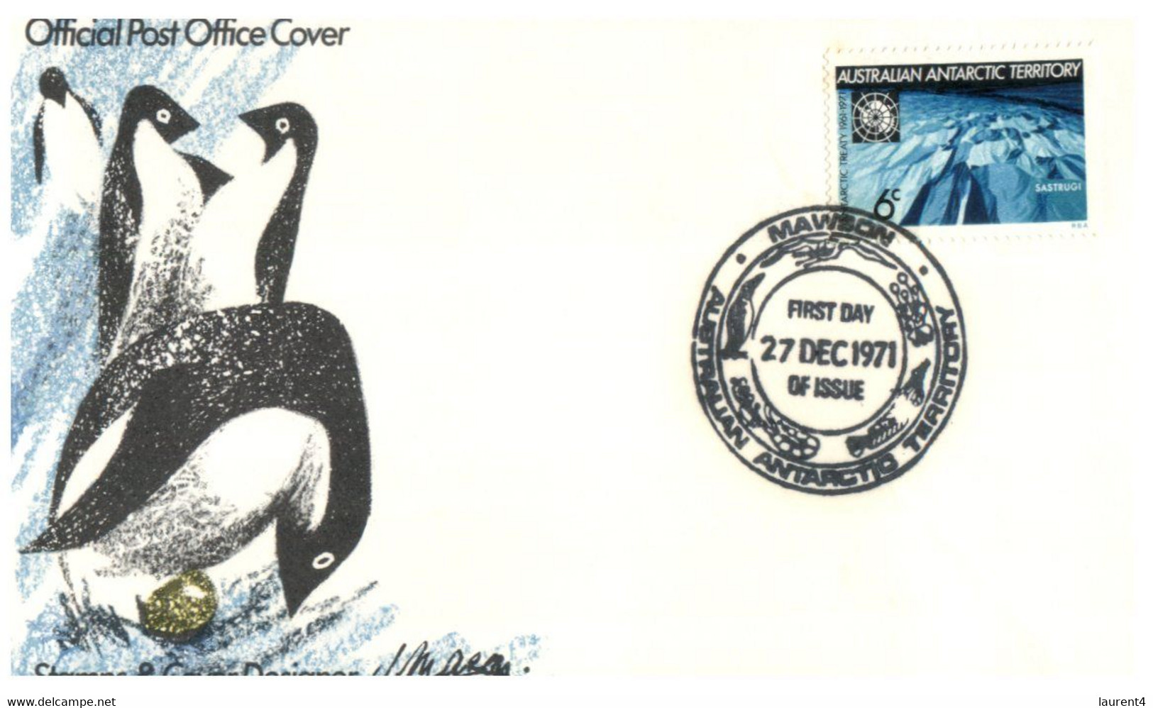 (RR 48) Australia - 1971 FDC - AAT Mawson & Macquaries Islands P/M (2 Covers) - FDC
