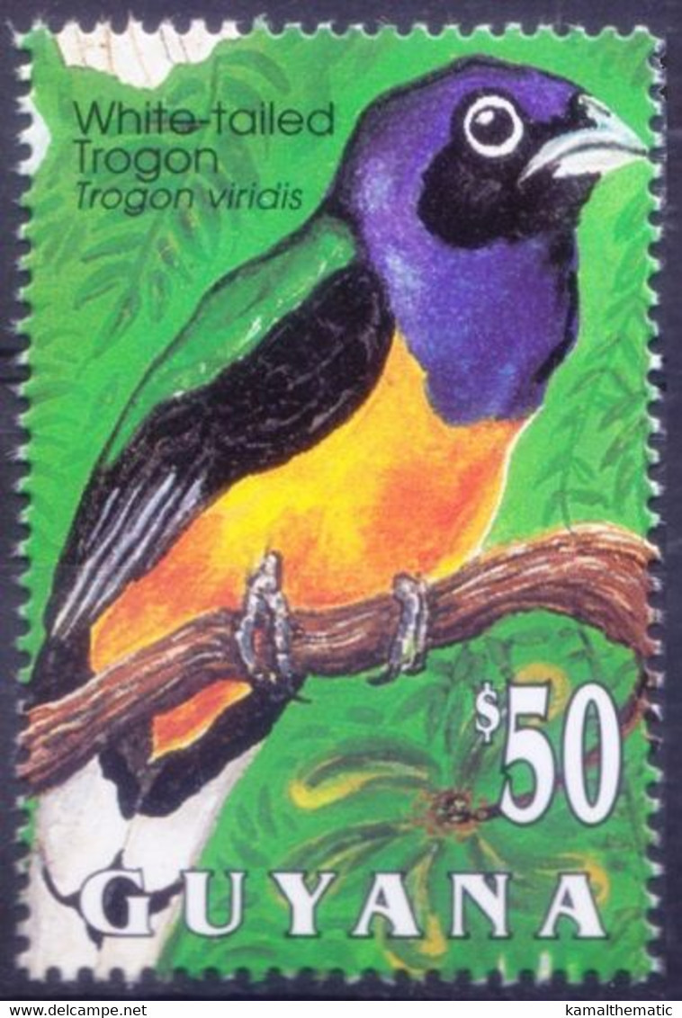 Guyana 1993 MNH, Birds, Green-backed Trogon - - Coucous, Touracos