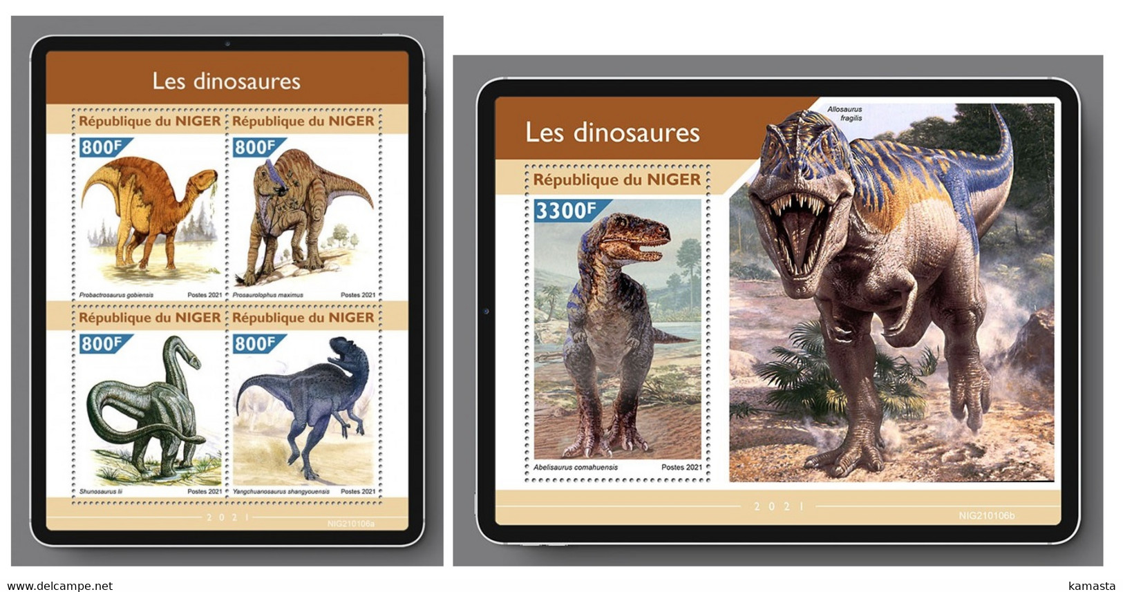 Niger 2021 Dinosaurs. (106) OFFICIAL ISSUE - Prehistóricos