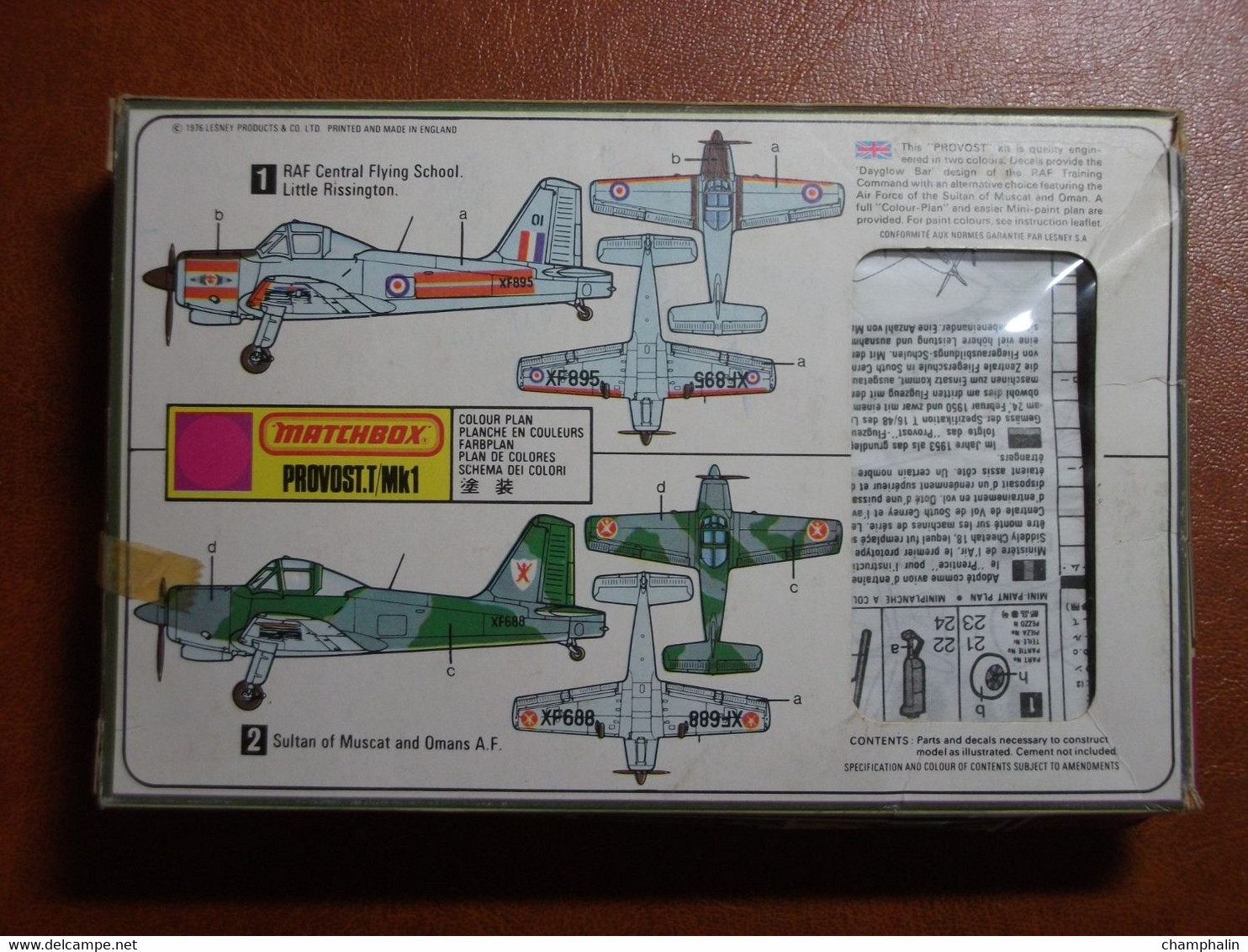 Maquette Plastique - Avion Provost.T/Mk1 Au 1/72 - Matchbox N°PK30 - Flugzeuge