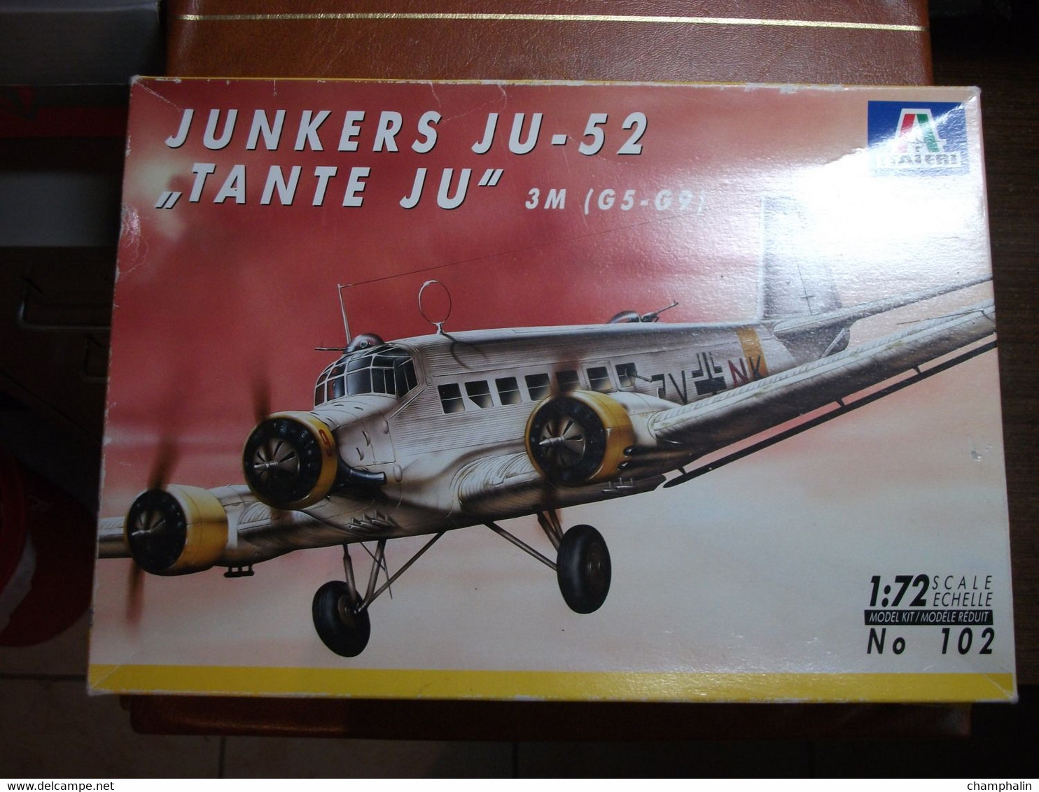 Maquette Plastique - Avion Junkers JU-52 "Tante Ju" 3M (G5-G9) Au 1/72 - Italeri N°102 - Airplanes