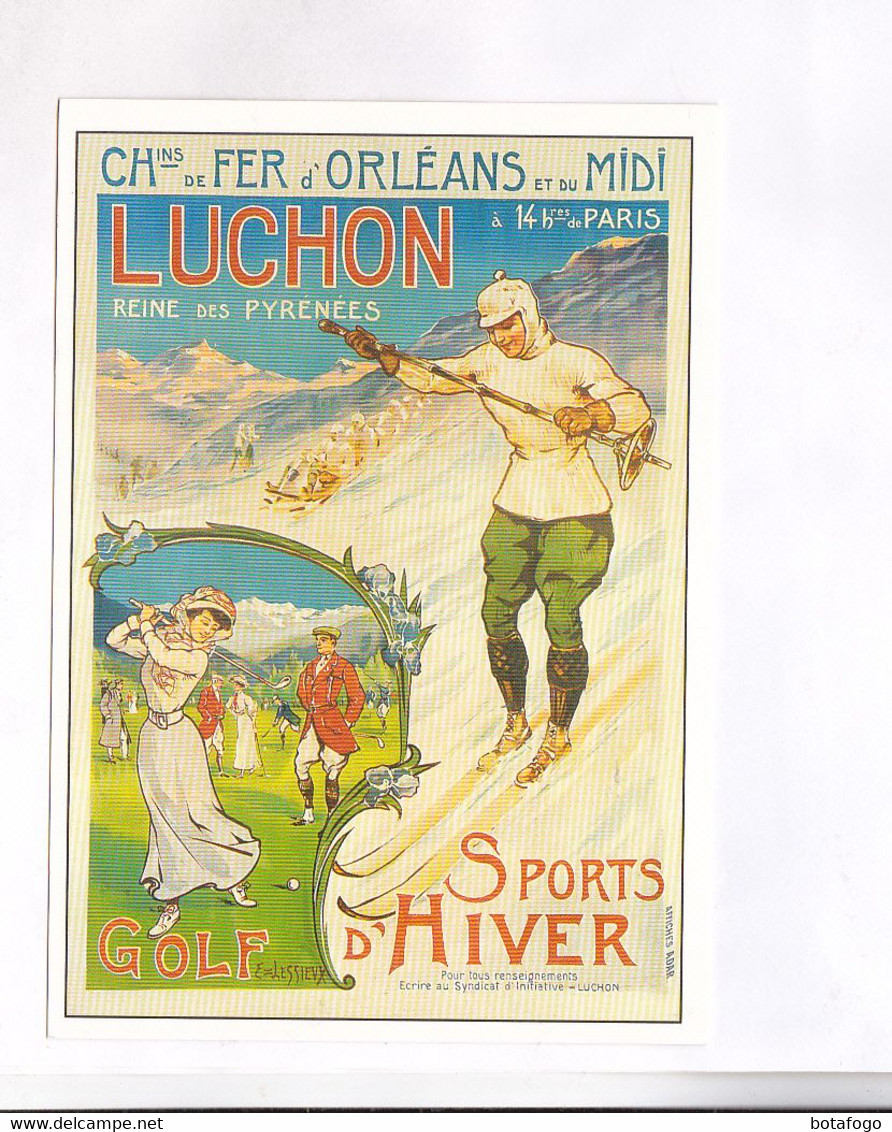 CPM  REPRODUCTION AFFICHE CHROMOLITOGRAPHIE     LUCHON - Advertising