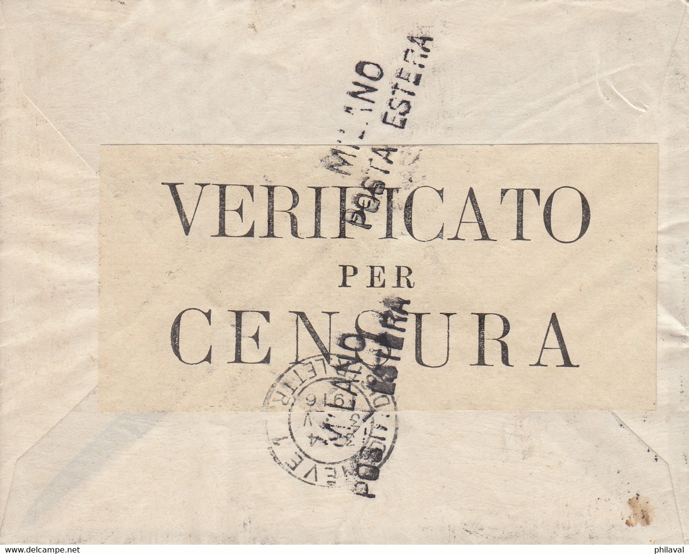 Lettre D'Italie, Avec Censure - 12 X 9,5 Cms. - Sonstige & Ohne Zuordnung