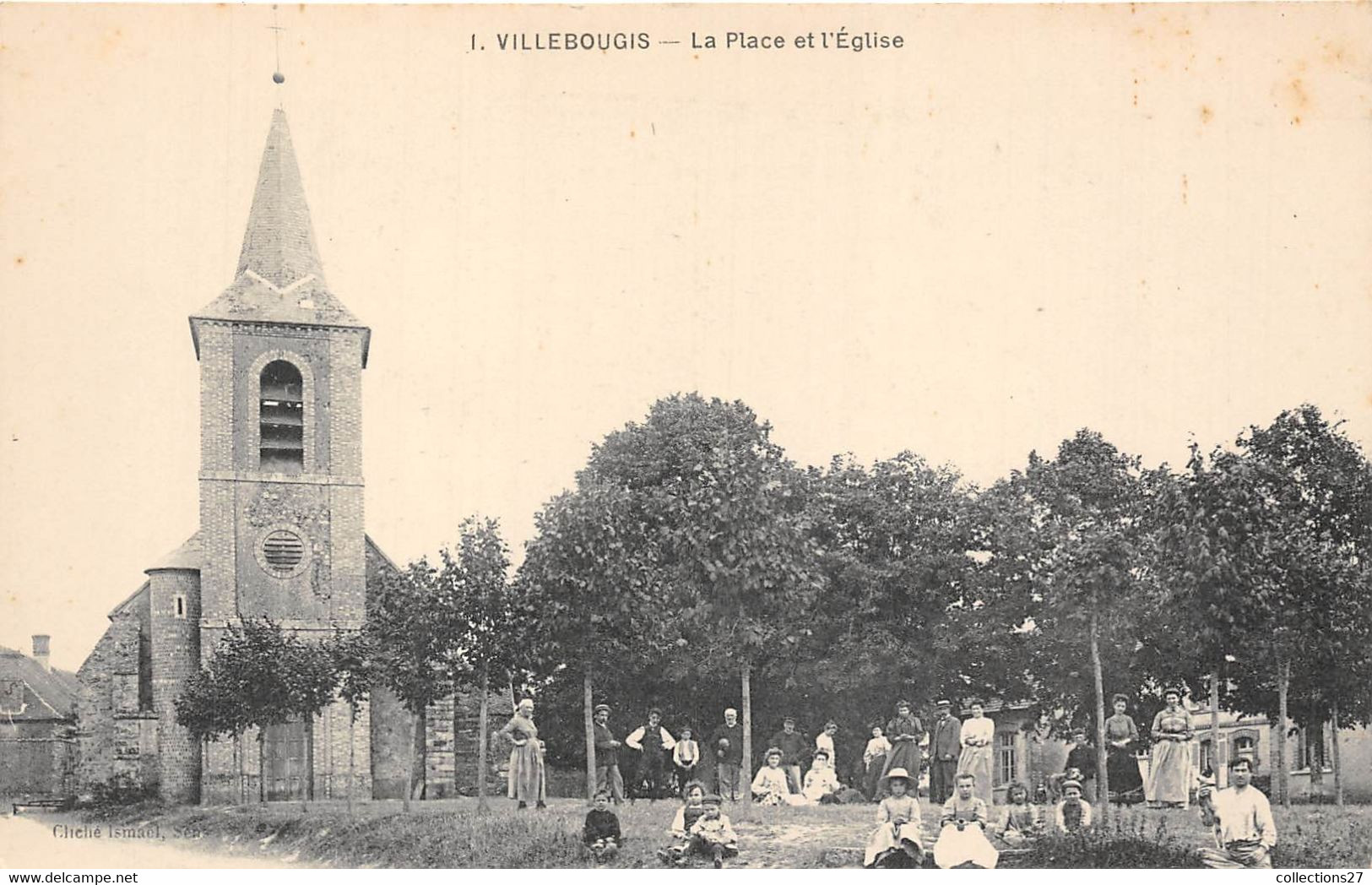 89-VILLEBOUGIS- LA PLACE ET L'EGLISE - Villebougis