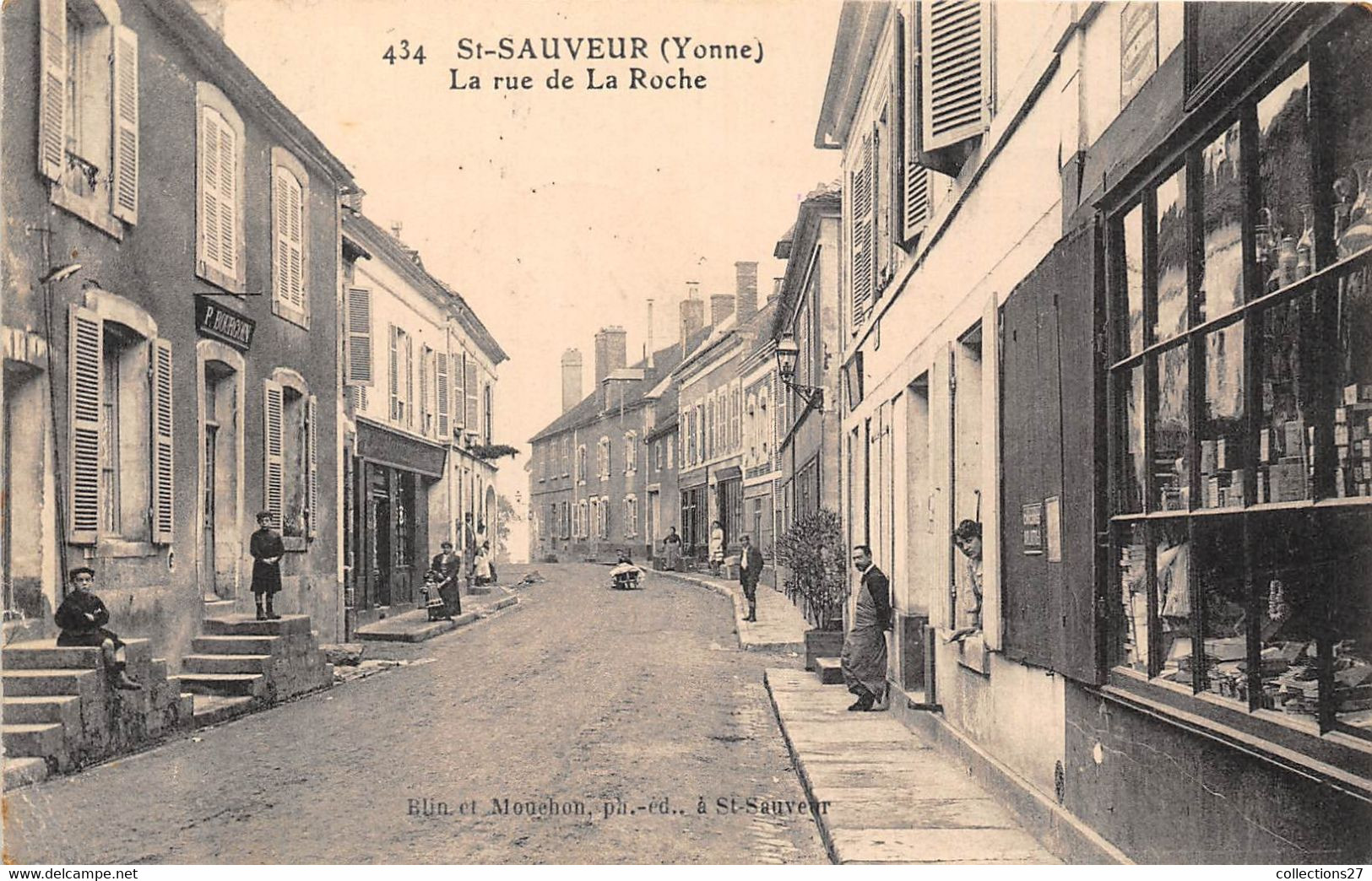 89-SAINT-SAUVEUR- LA RUE DE LA ROCHE - Saint Sauveur En Puisaye