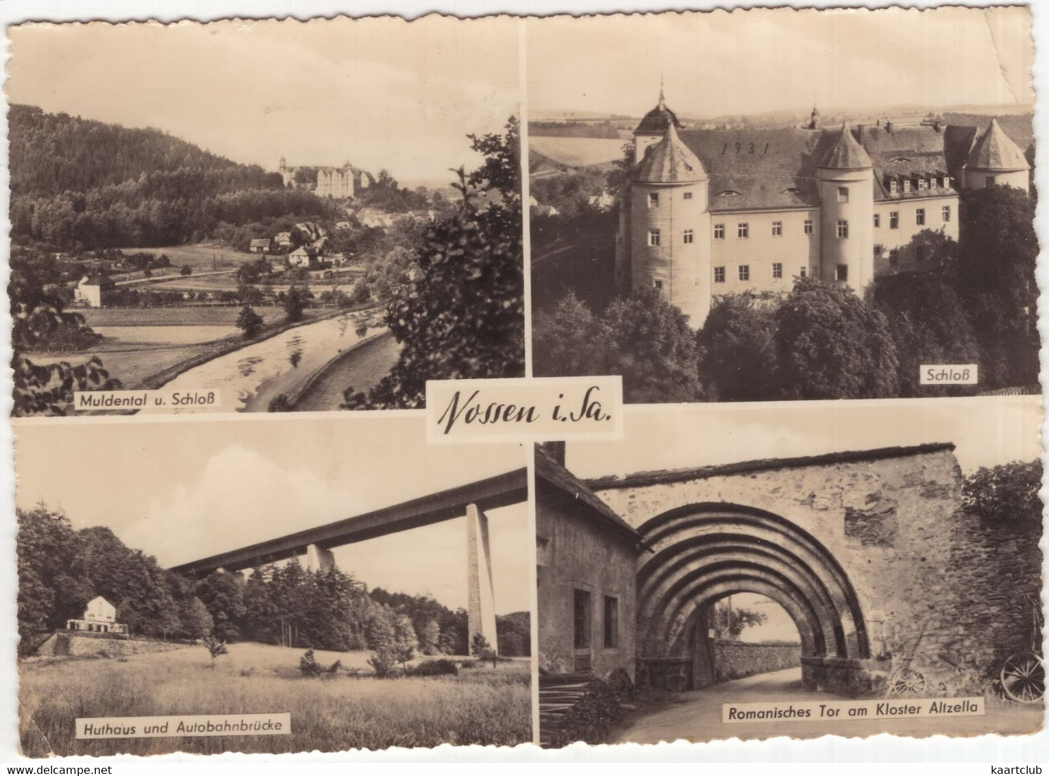 Nossen I. Sa. - Muldental U. Schloß, Huthaus Und Autobahnbrücke, Tor Am Kloster Altzella - (DDR) - 1966 - Nossen