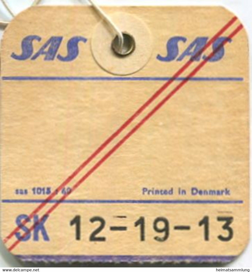 Baggage Strap Tag - Gepäckanhänger - SAS Scandinavian Airlines - Aufklebschilder Und Gepäckbeschriftung