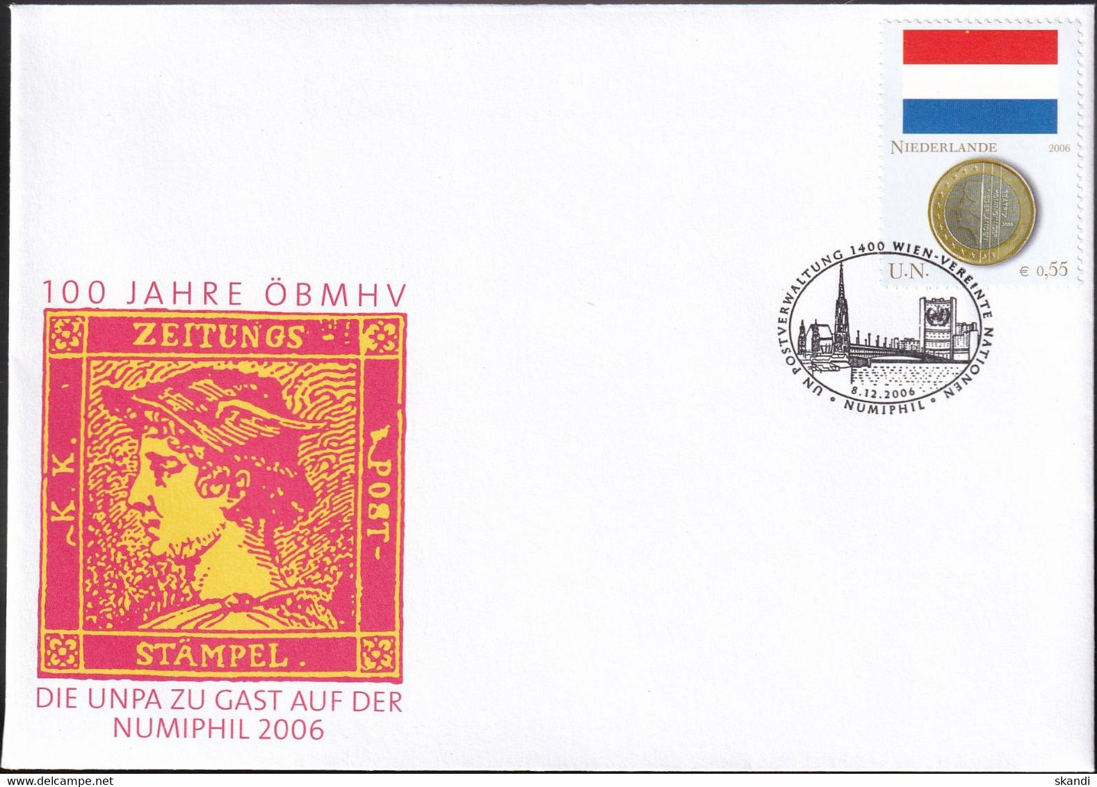 UNO WIEN 2006 Die UNPA Zu Gast Auf Der Numiphil Brief - Cartas & Documentos
