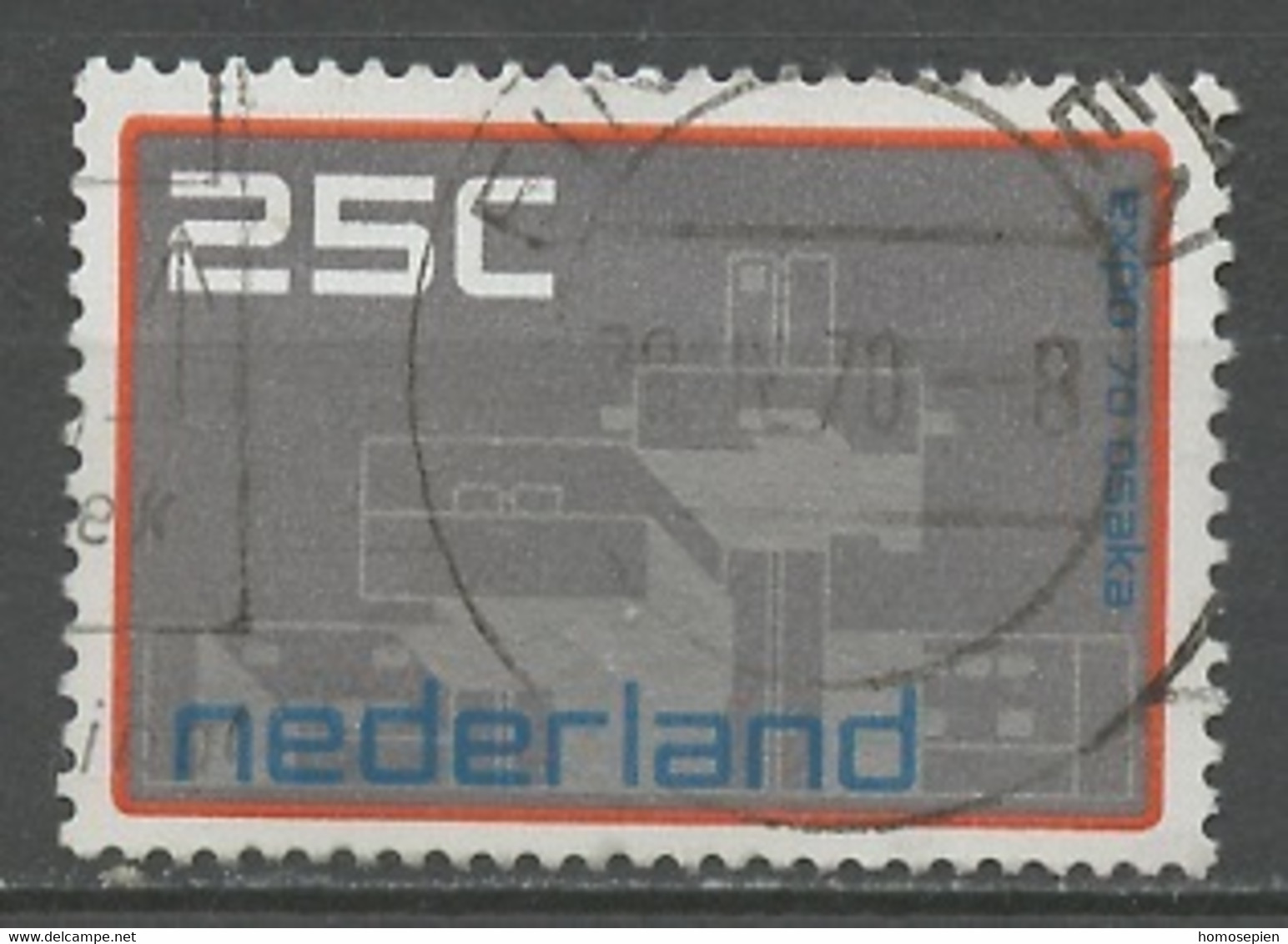 EU Osaka - Pays Bas - Netherlands - Niederlande 1970 Y&T N°907 - Michel N°935 (o) - 25c Pavillon Néerlandais - 1970 – Osaka (Japan)