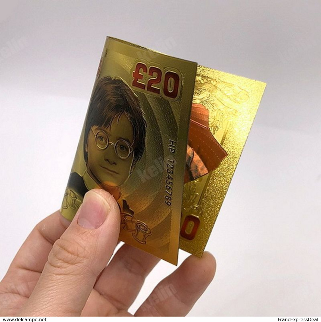 1 Billet plaqué OR ( GOLD Plated Banknote ) - Harry Potter Bank of Hogwarts