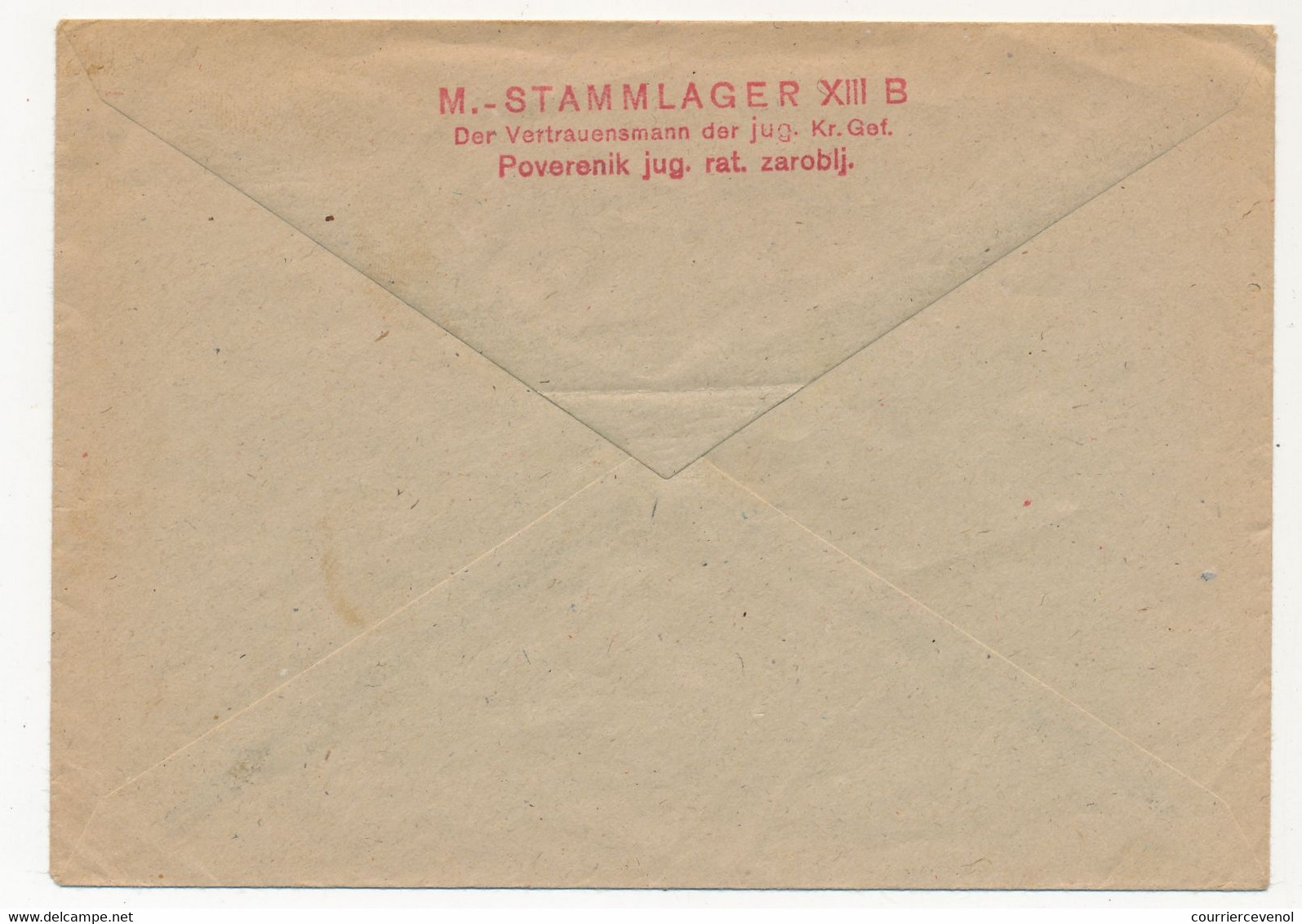 KRIEGSGEFANGENENPOST - Enveloppe Pour CICR Genève - Stalag XIII B Censeur B2 - Au Dos Griffe "Homme De Confiance" - WW II