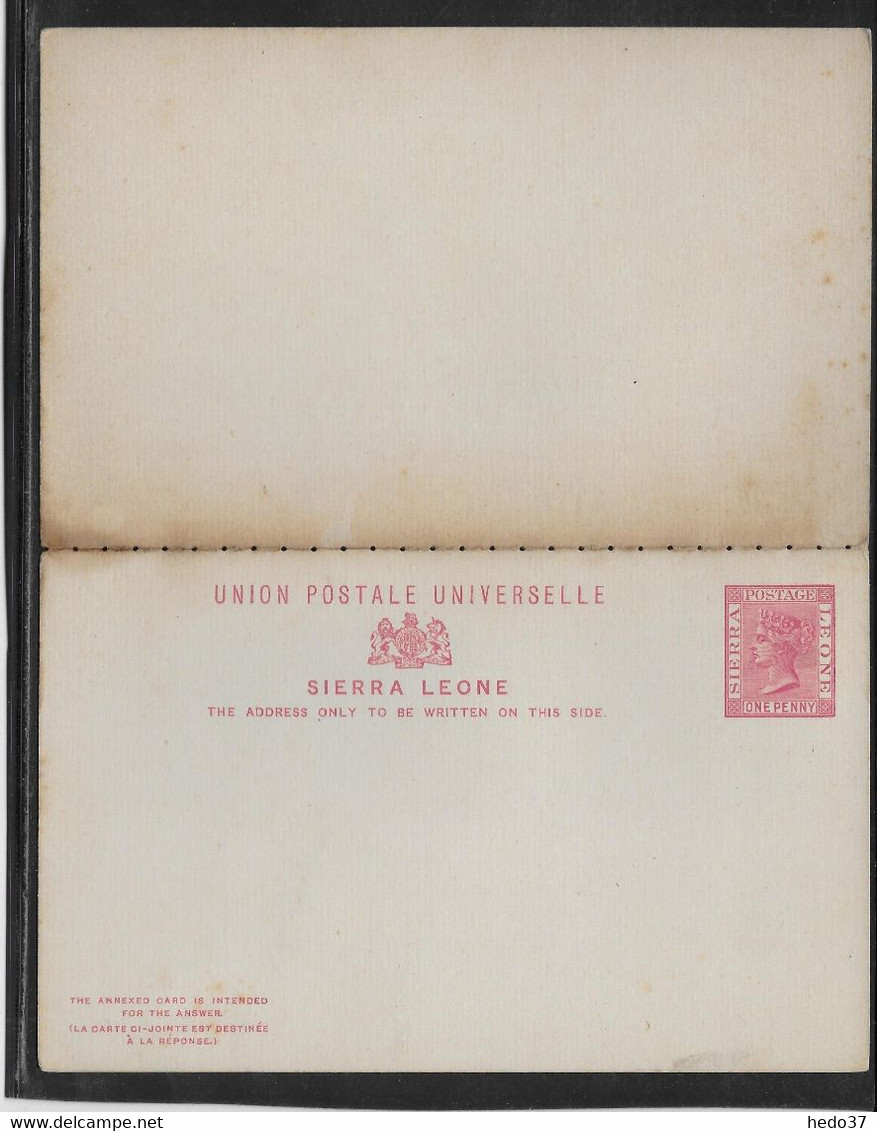 Sierra Léone - Entiers Postaux - Sierra Leone (...-1960)