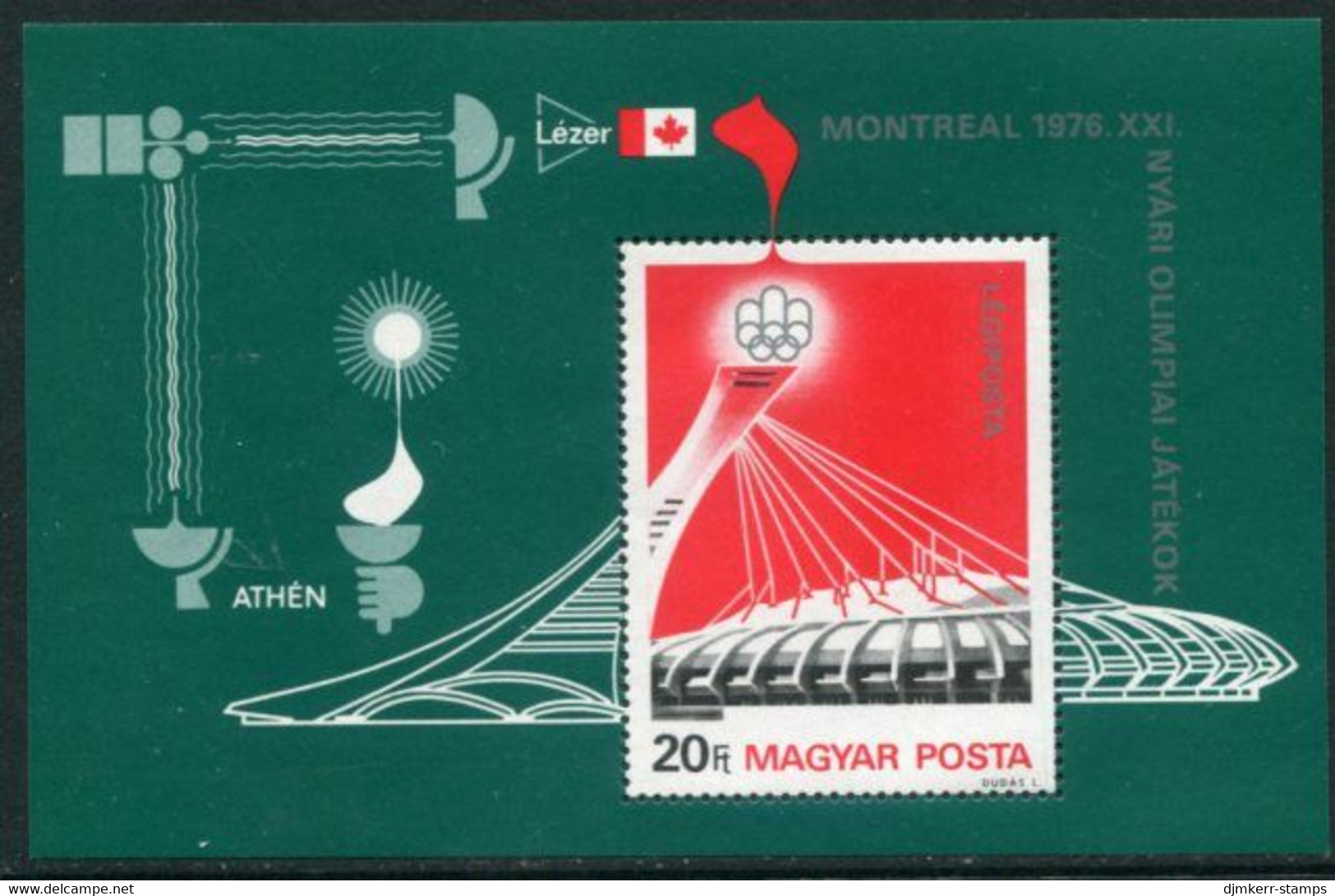 HUNGARY 1976 Olympic Games: Montreal Block  MNH / **..  Michel Block 119 - Neufs
