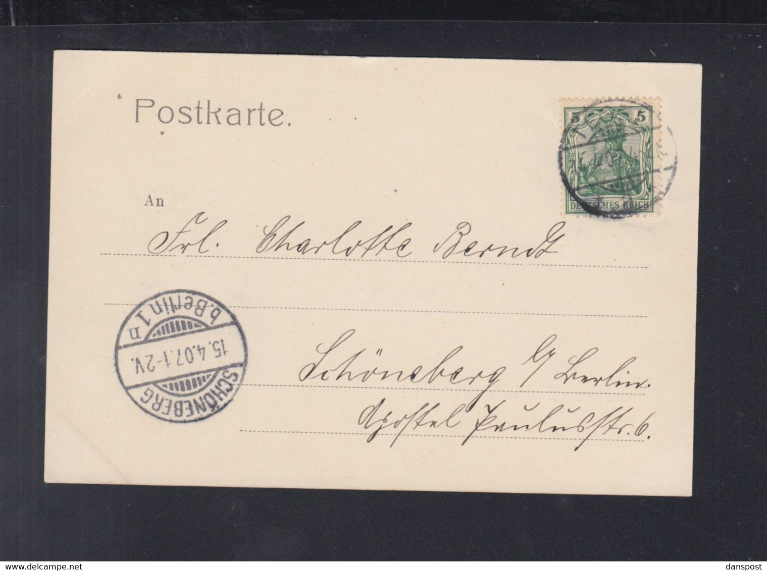 Dt. Reich AK Jörsfelde Tegelort 1907 - Reinickendorf