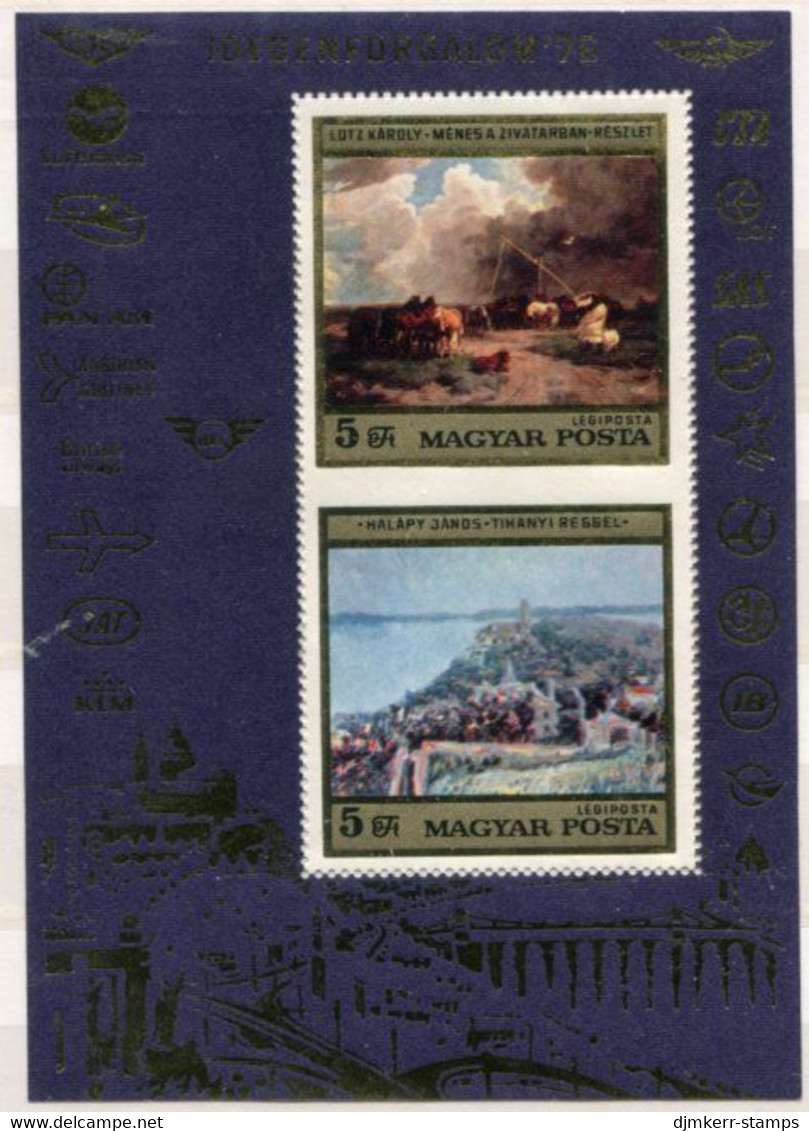 HUNGARY 1976 Tourism Block MNH / **.  Michel Block 117 - Unused Stamps