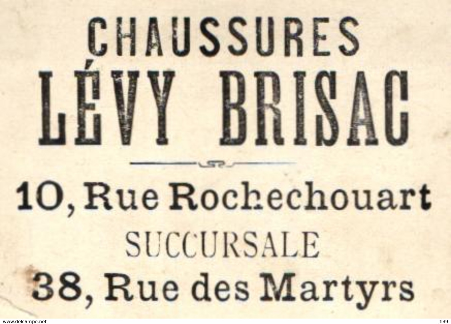 Chromos - Magasin - Chaussures Lévy Brisac - Paris - Le Teu - Souflet - Soubrette - E 5258 - Other & Unclassified