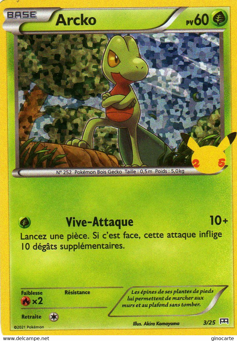 Carte Pokemon Neuve 3/25 Arcko 60pv 2021 Hologramme Mc Donald's - McDonald's