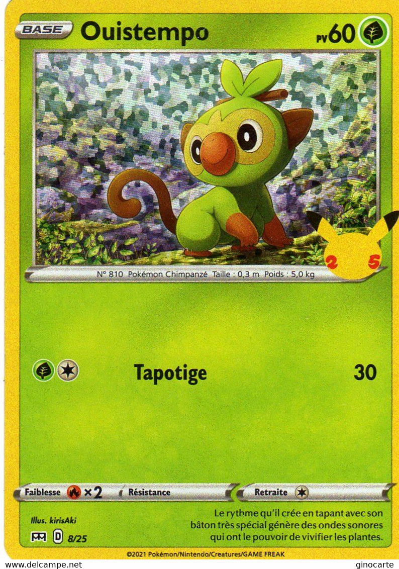 Carte Pokemon Neuve 8/25 Ouistempo 60pv 2021 Mc Donald's Hologramme - McDonald's