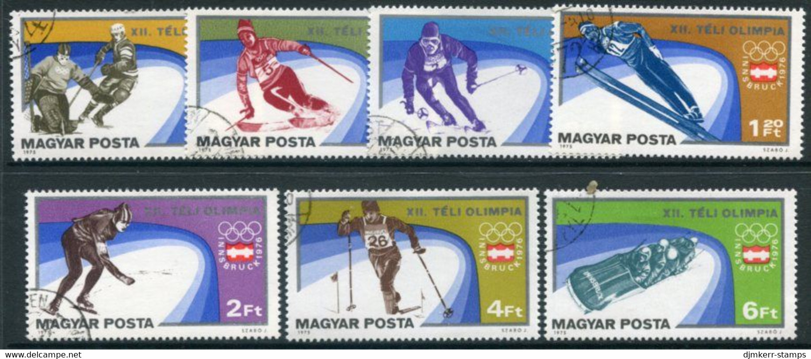 HUNGARY 1975 Winter Olympics, Innsbruck Used.  Michel 3089-95 - Gebruikt