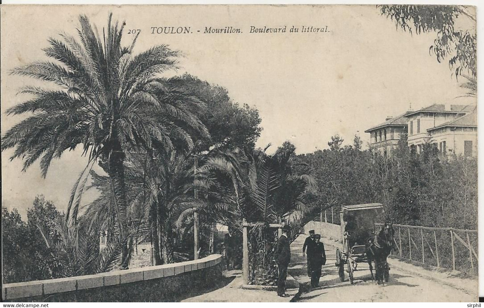 Carte Postale Ancienne De Toulon Mourillon Boulevard Du Littoral - Toulon