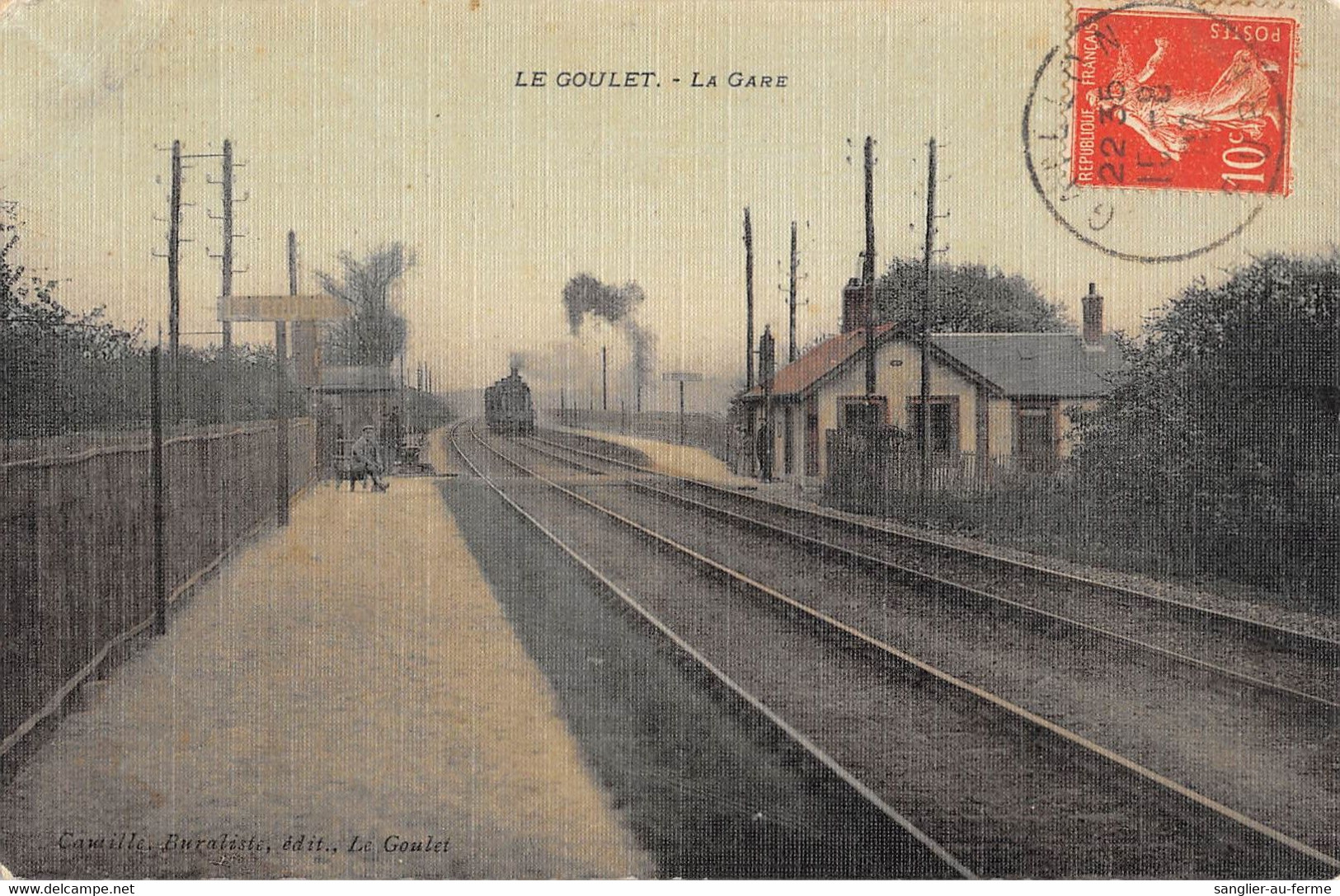 CPA 27 LE GOULET LA GARE (cpa Toilée - Other & Unclassified