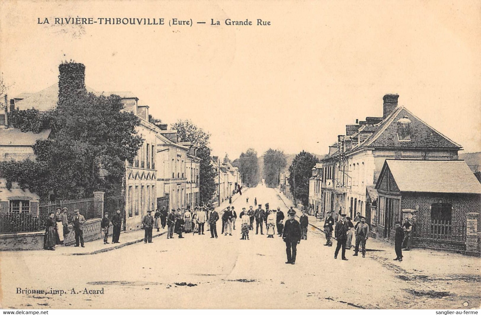 CPA 27 LA RIVIERE THIBOUVILLE LA GRANDE RUE - Other & Unclassified