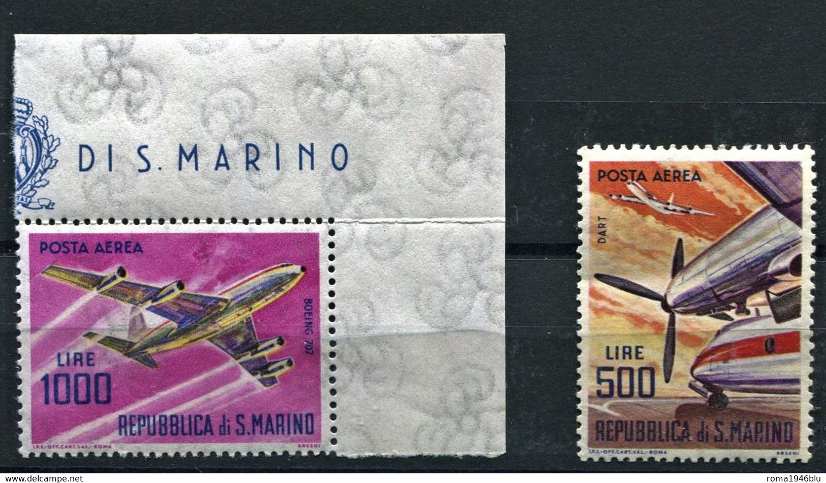 SAN MARINO 1964/65 POSTA AEREA AEREI MODERNI ** MNH - Poste Aérienne