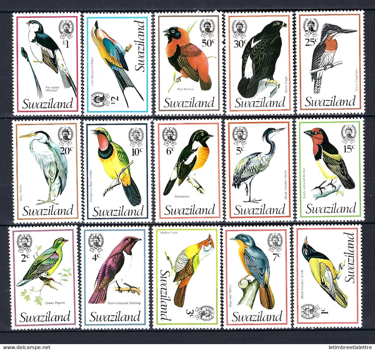 ⭐ Swaziland - YT N° 233 à 247 ** - Neuf Sans Charnière - Thématique Oiseaux - ⭐ - Swaziland (...-1967)