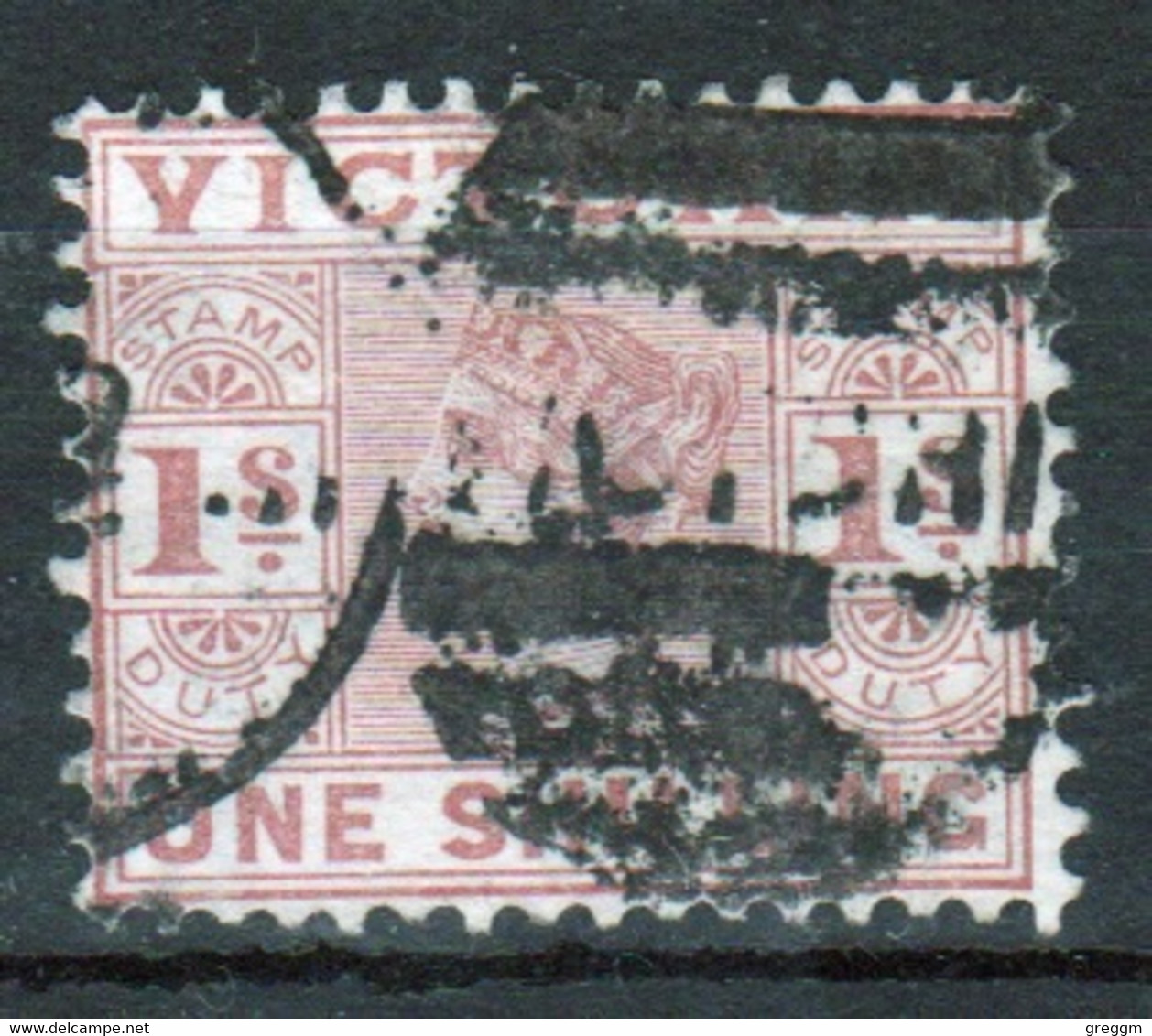 Australia 1886 Queen Victoria One Shilling Stamp Duty Revenue Fiscally Cancelled In Good Condition. - Fiscaux