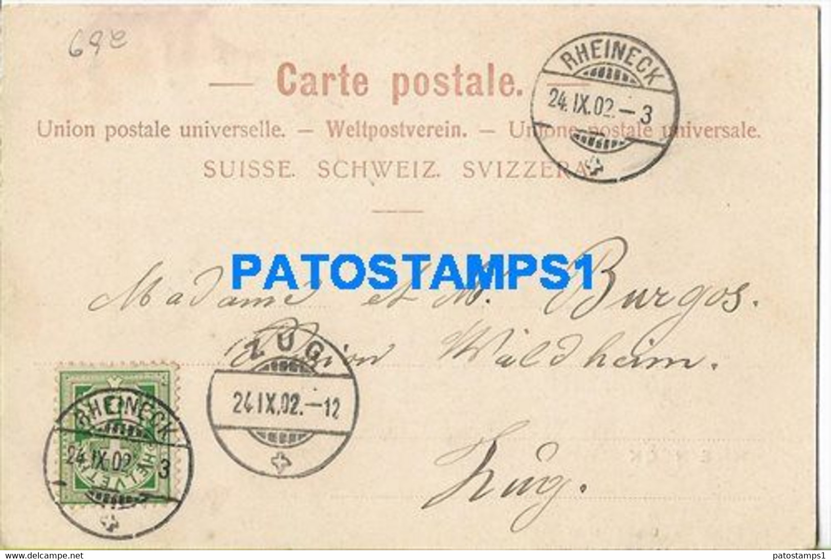 163345 SWITZERLAND RHEINECK VIEW GENERAL POSTAL POSTCARD - Rheineck