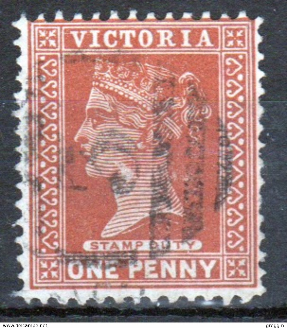 Australia 1890 Queen Victoria One Penny Stamp Duty Revenue Fiscally Cancelled In Good Condition. - Revenue Stamps