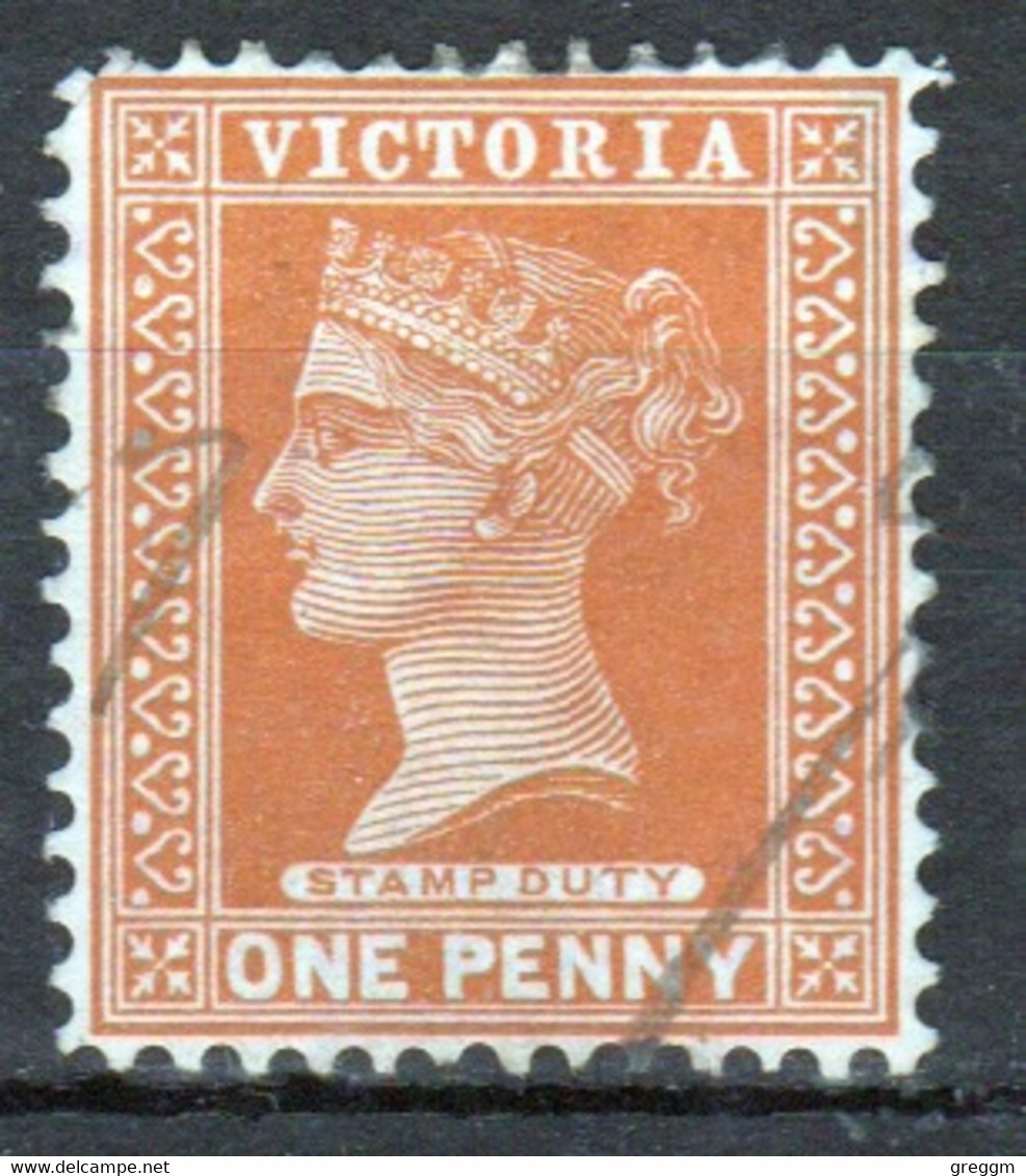 Australia 1890 Queen Victoria One Penny Stamp Duty Revenue Fiscally Cancelled In Good Condition. - Fiscales