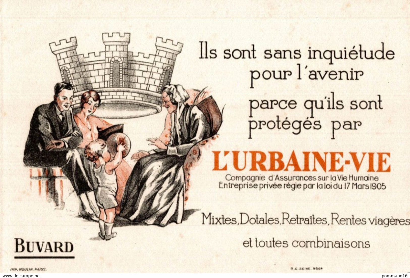 Buvard L'Urbaine-Vie - Banque & Assurance