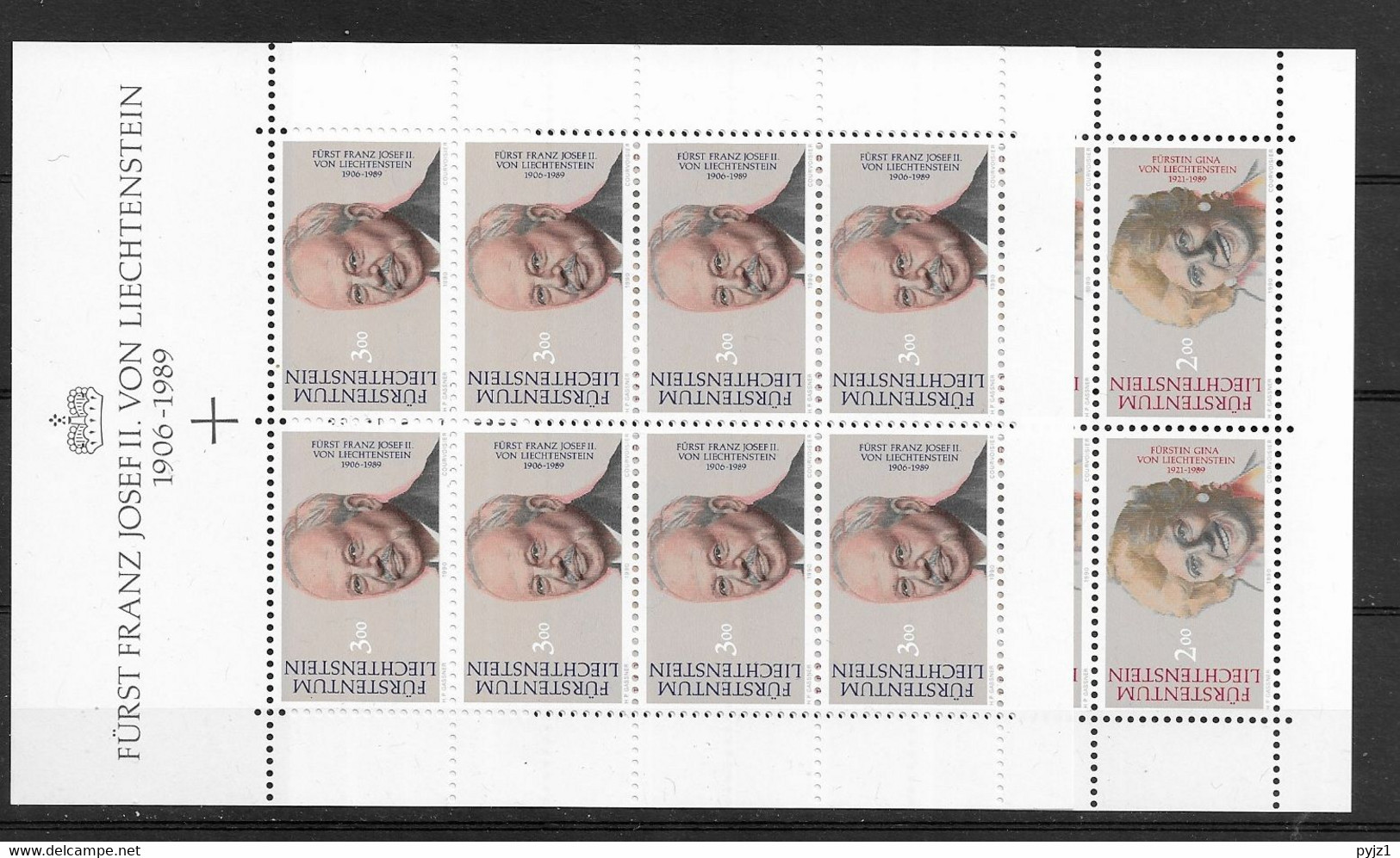 1990 MNH Liechtenstein Mi 988-89  Postfris** - Bloques & Hojas