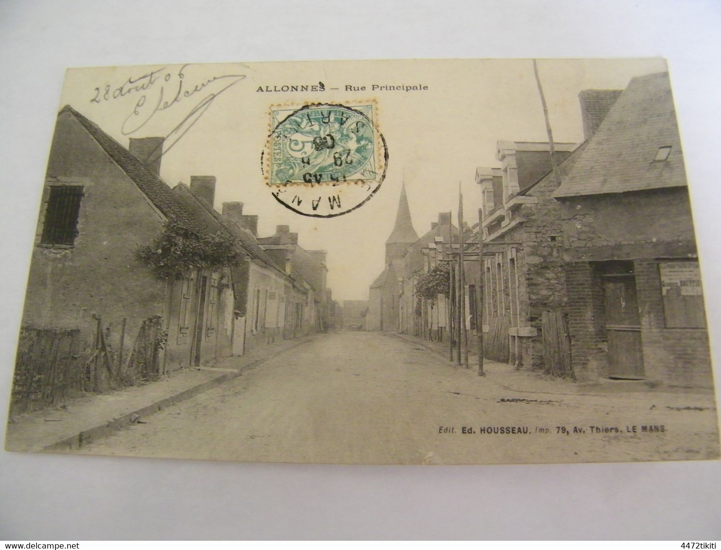 CPA - Allonnes (72) - Rue Principale - 1906 -  SUP  (FE 45) - Allonnes