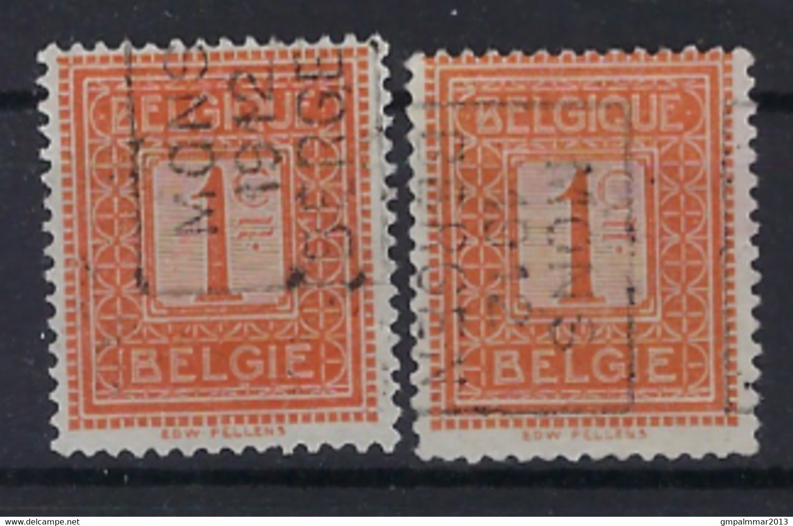 PELLENS Type Cijfer Nr. 108 Voorafgestempeld Nr. 2019  A + B  MONS 1912 BERGEN  ; Staat Zie Scan ! Inzet Aan 15 € ! - Roulettes 1910-19