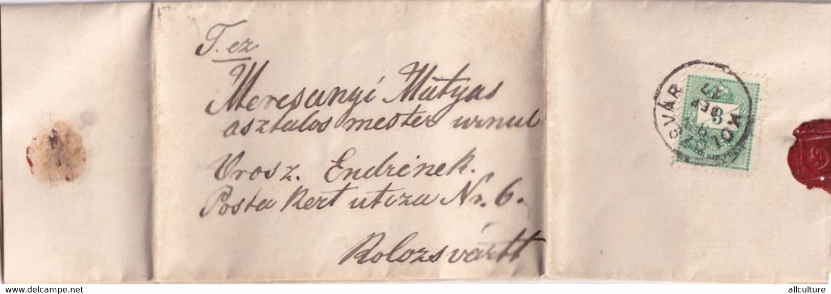 A8721 - VINTAGE LETTER 1864 HUNGAY AUSTRO-UNGARIA/ROMANIA  VINTAGE SEAL - ...-1867 Voorfilatelie