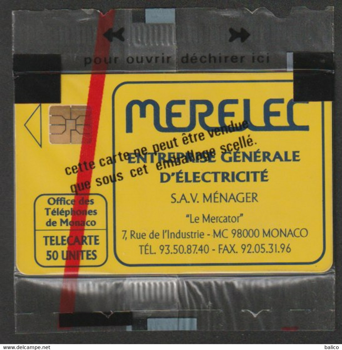 MERELEC -  50 Unités SO3 - Neuve Sous Blister - Réf, MF21- Côte 18 € - Monaco