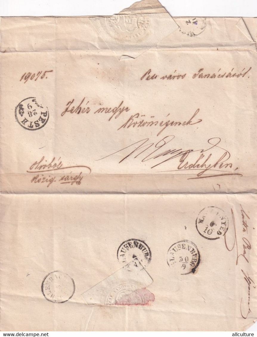 A8723 - VINTAGE LETTER 1864 HUNGAY AUSTRO-UNGARIA/ROMANIA  VINTAGE SEAL - ...-1867 Vorphilatelie