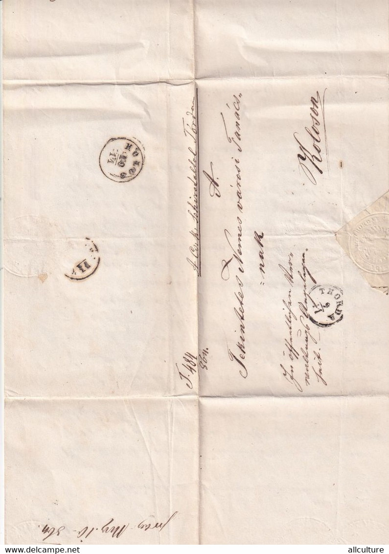 A8724 - VINTAGE LETTER 1864 HUNGAY AUSTRO-UNGARIA/ROMANIA  KOLOSVAR COLOS CLUJ-NAPOCA VINTAGE SEAL - ...-1858 Prephilately