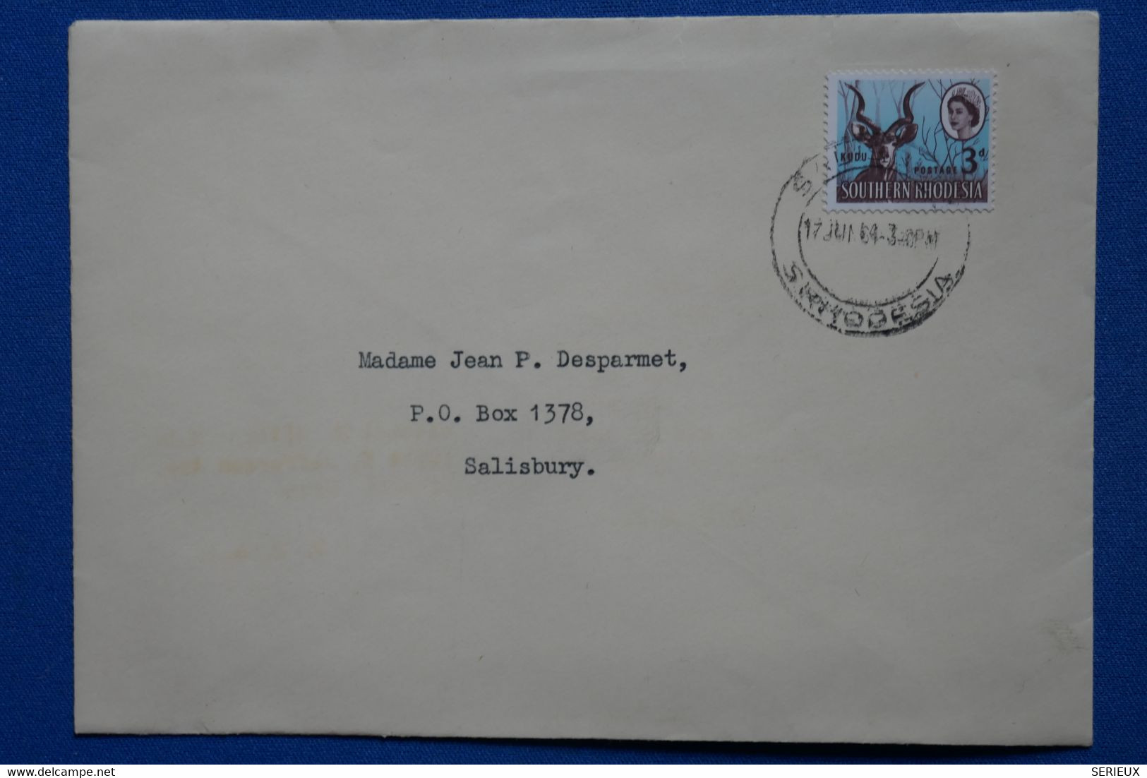 D52 RHODESIE SUD BELLE  LETTRE  1964  SALISBURY     + AFFRANCHISSEMENT INTERESSANT - Southern Rhodesia (...-1964)