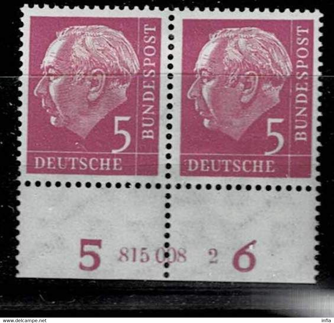 Bund 1954,Michel# 179 V HAN * Mit Falz 3 Verschiedene HAN - Unused Stamps