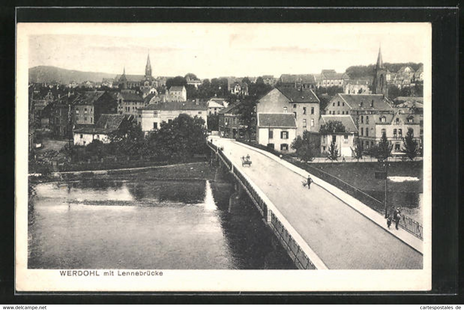 AK Werdohl, Ortsansicht Mit Lennebrücke - Werdohl