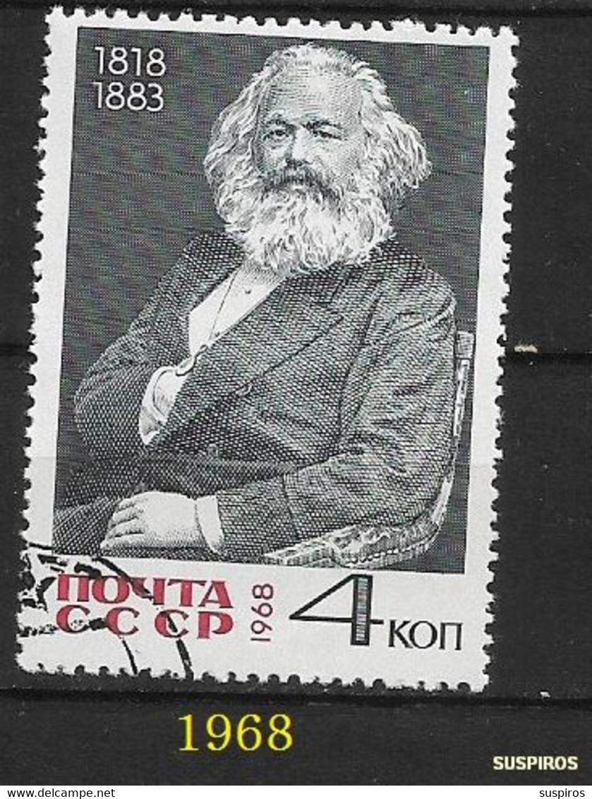 URSS 1968 The 150th Birth Anniversary Of Karl Marx   Ø - Karl Marx