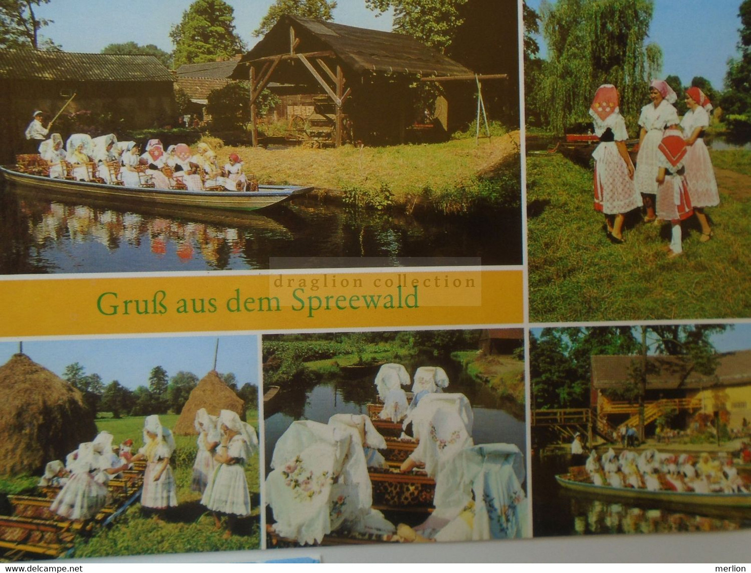 D180605 Spreewald - Blota - Schleife Slepo - Borkowy Burg  Costumes Floklore Trachten      Lot Of 5 Postcards - Burg (Spreewald)