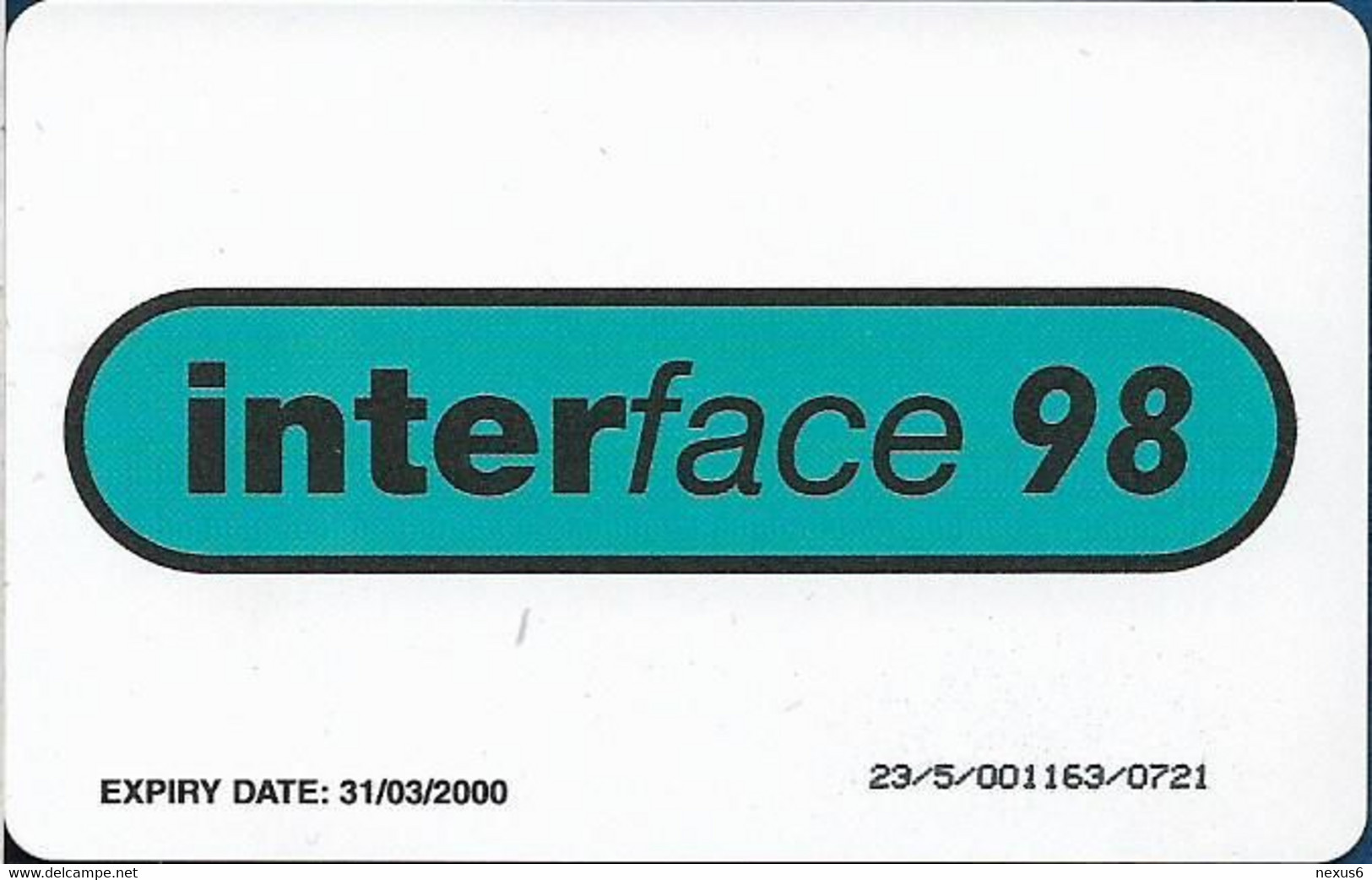 UK - BT (Chip) - PRO363 - BCI-050 - Interface '98, Thanks Very Much, £1, 3.000ex, Mint - BT Promotional