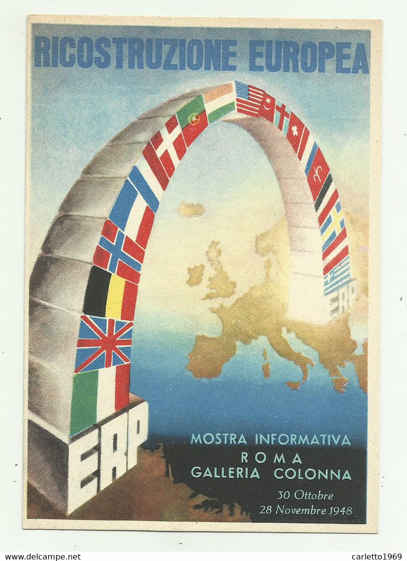 RICOSTRUZIONE EUROPEA MOSTRA INFORMATIVA ROMA 1948  - MISSIONE AMERICANA ERP - NV  FG - Exhibitions