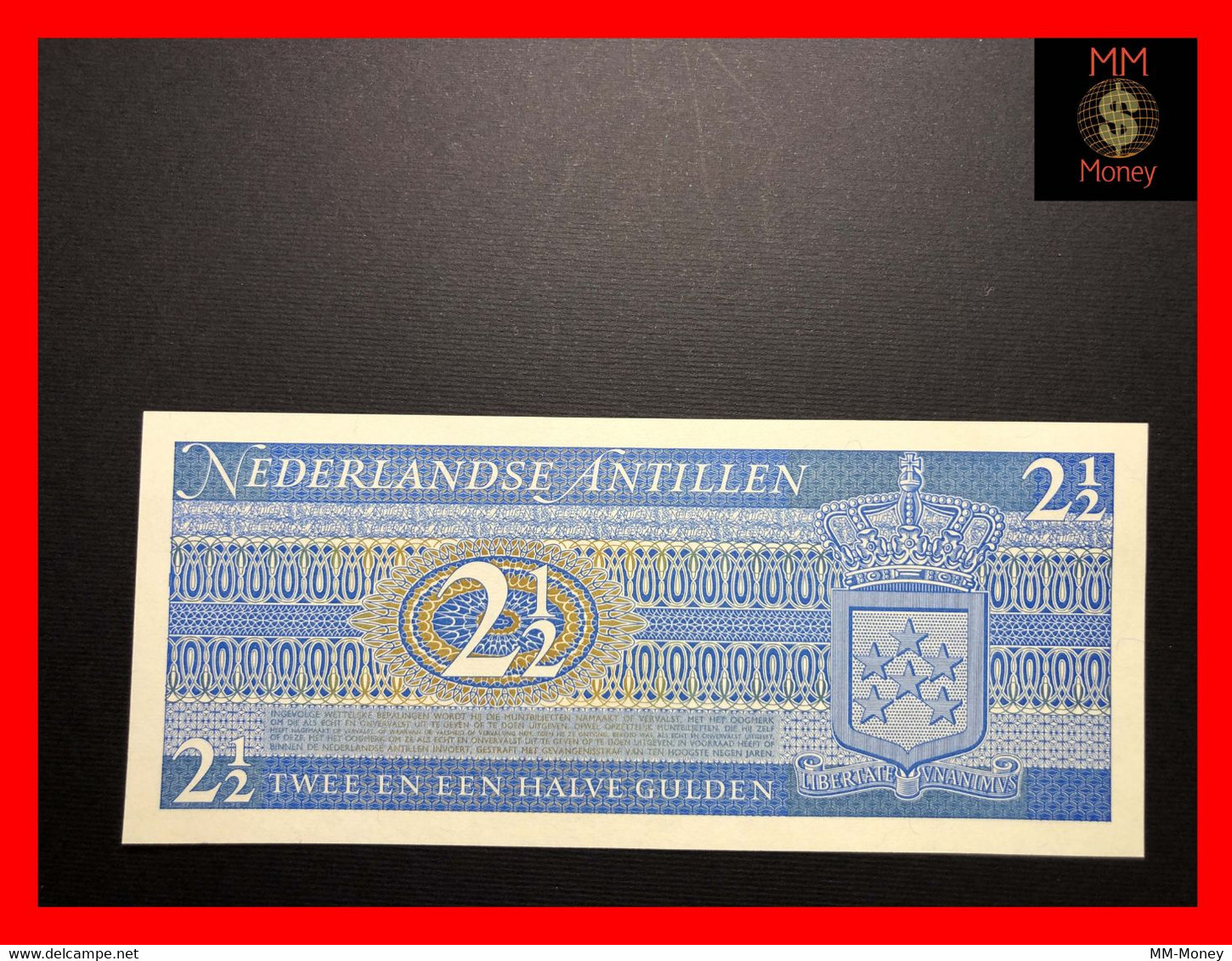 NETHERLANDS ANTILLES 2 ½ 1 Gulden  8.9.1970  P. 21  UNC - Niederländische Antillen (...-1986)