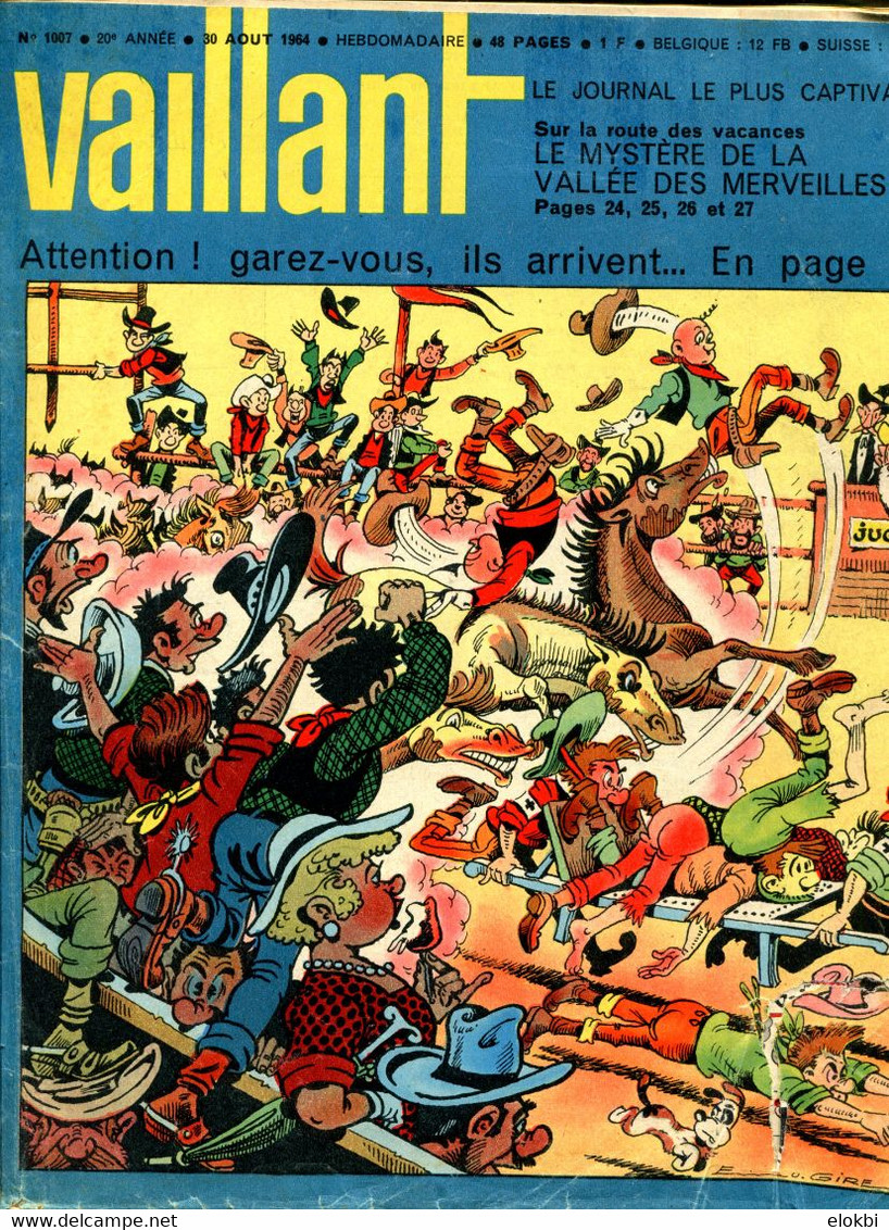 Vaillant Le Journal Le Plus Captivant N°1007 Du 30 Août 1964 - - Vaillant