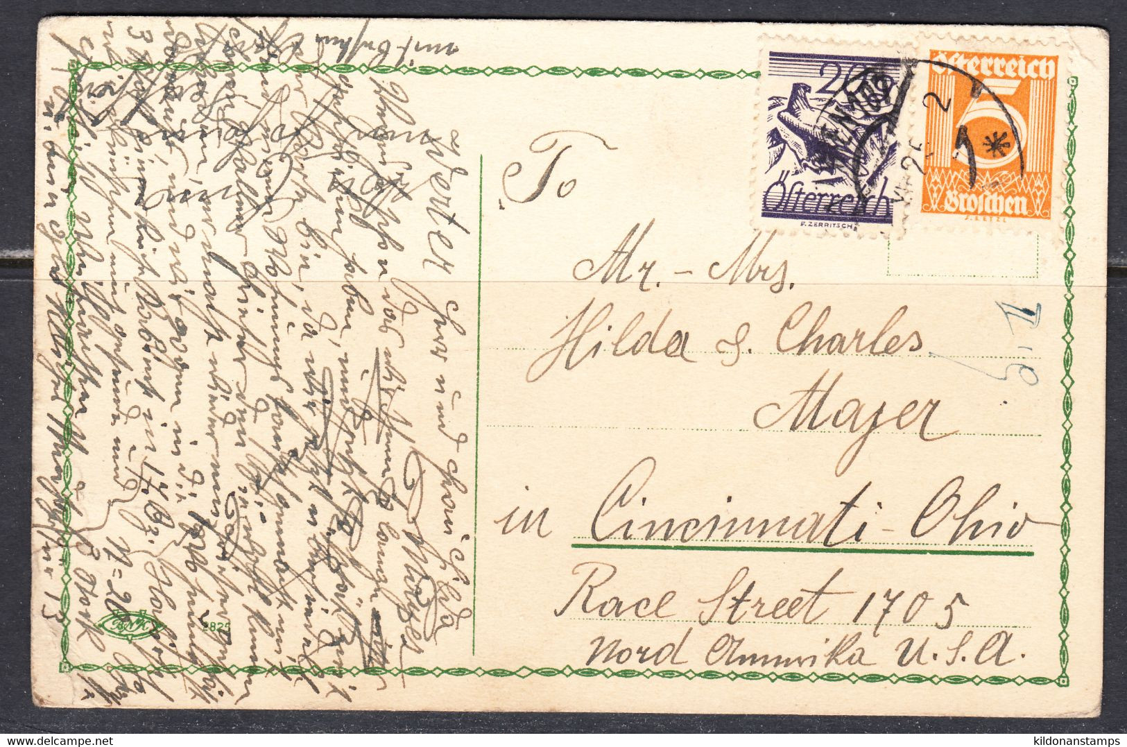 Austria Postcard To USA - Lettres & Documents